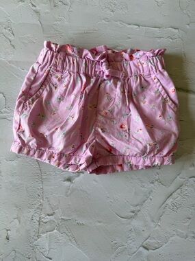 GAP Pink Floral Ruffle Waist Shorts